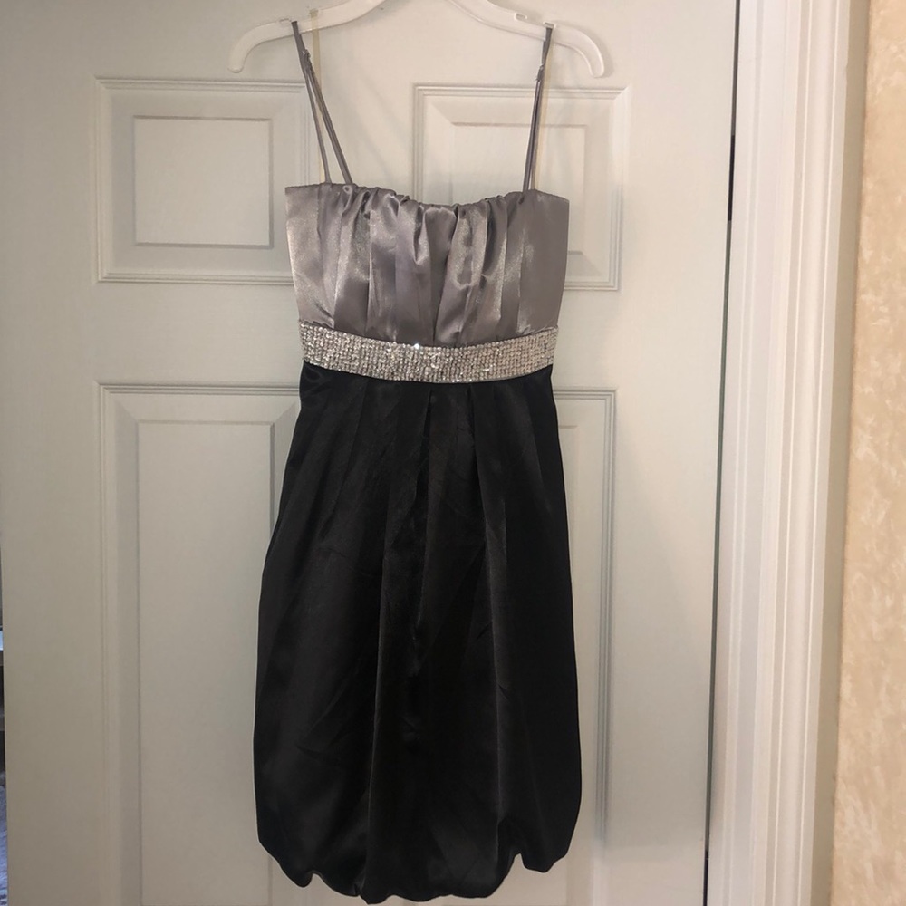 Black and grey event dress